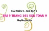 Giải bài 9 trang 101 SGK Toán 9 tập 1